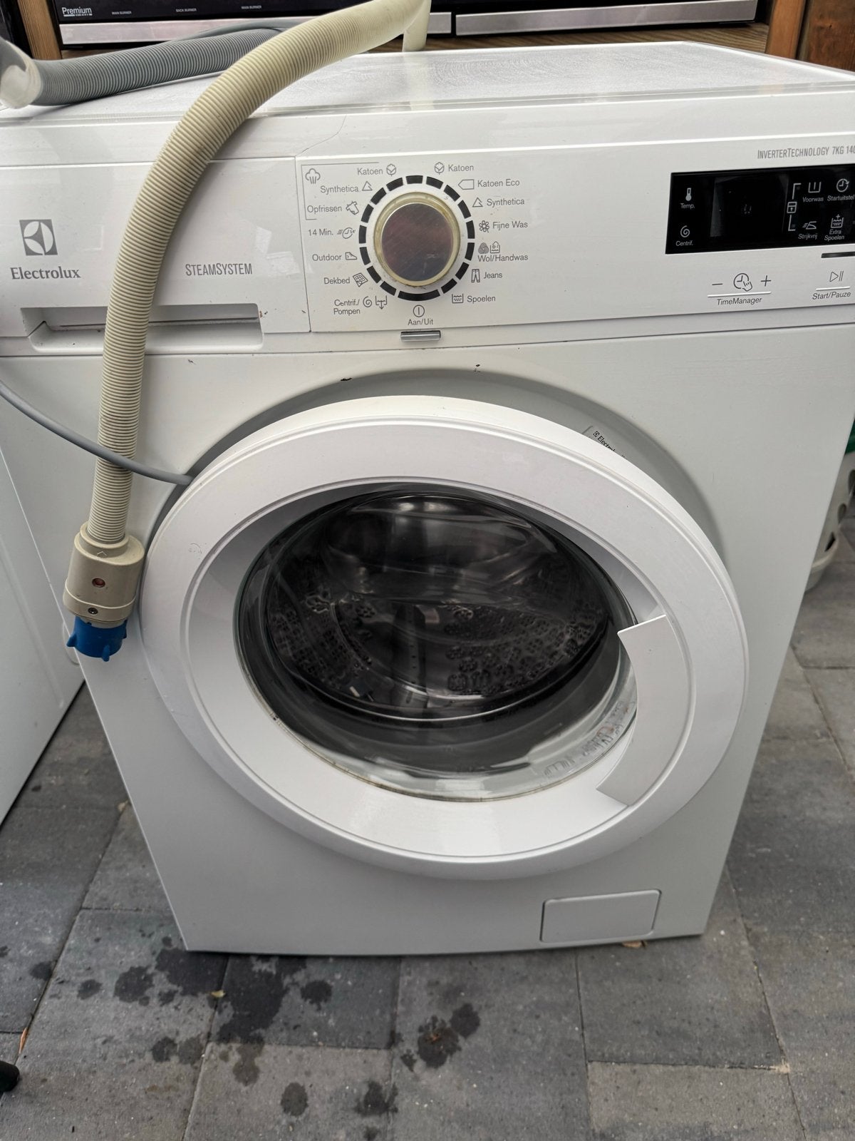 Electrolux EWF1476GDW Wasmachine & Zanussi ZTE7101PZ Droger, Witgoed en Apparatuur, Wasmachines, Ophalen, Gebruikt, Voorlader