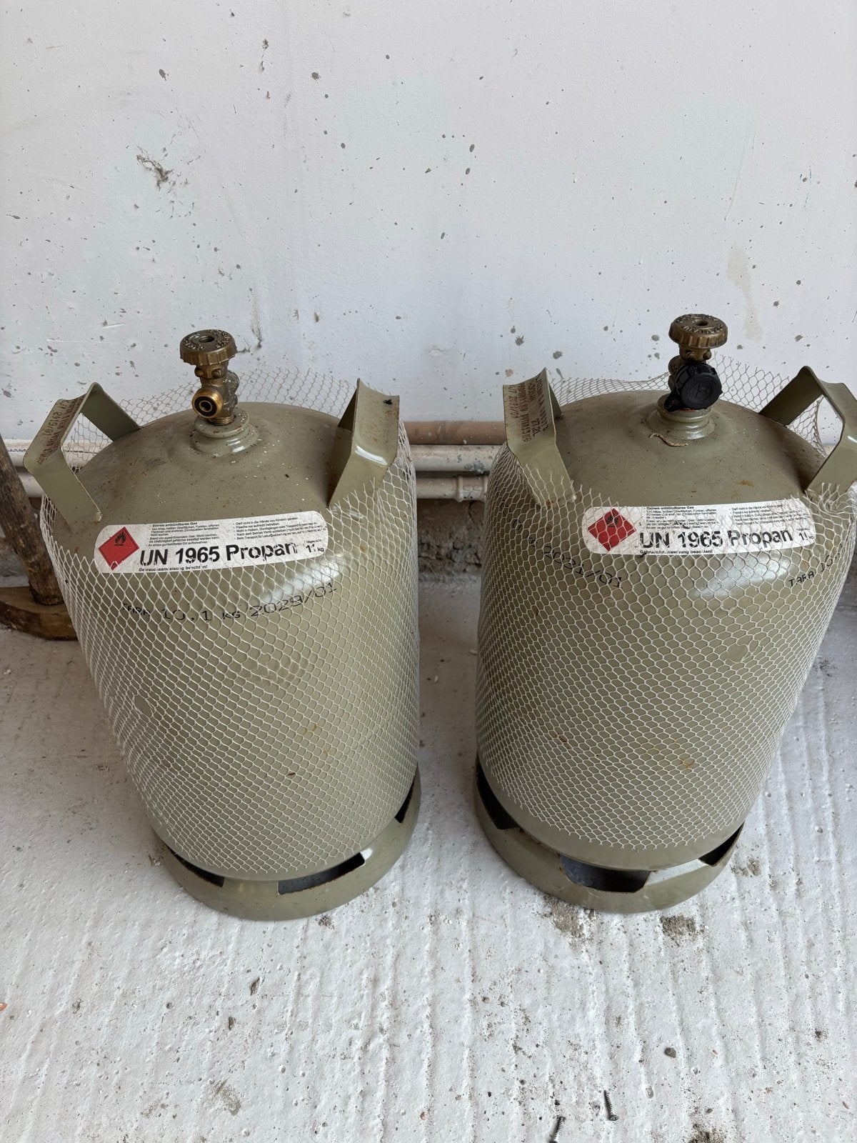 2x Gasfles vol propaan, Ophalen, Gebruikt