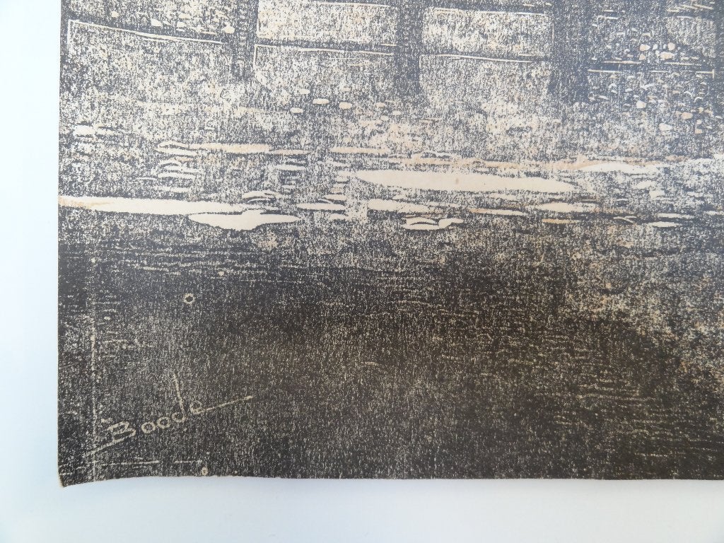 Litho Koppelpoort Amersfoort, Dirk Boode 1871-1957, Antiek en Kunst, Origineel, Verzenden, Overige onderwerpen, Lithografie
