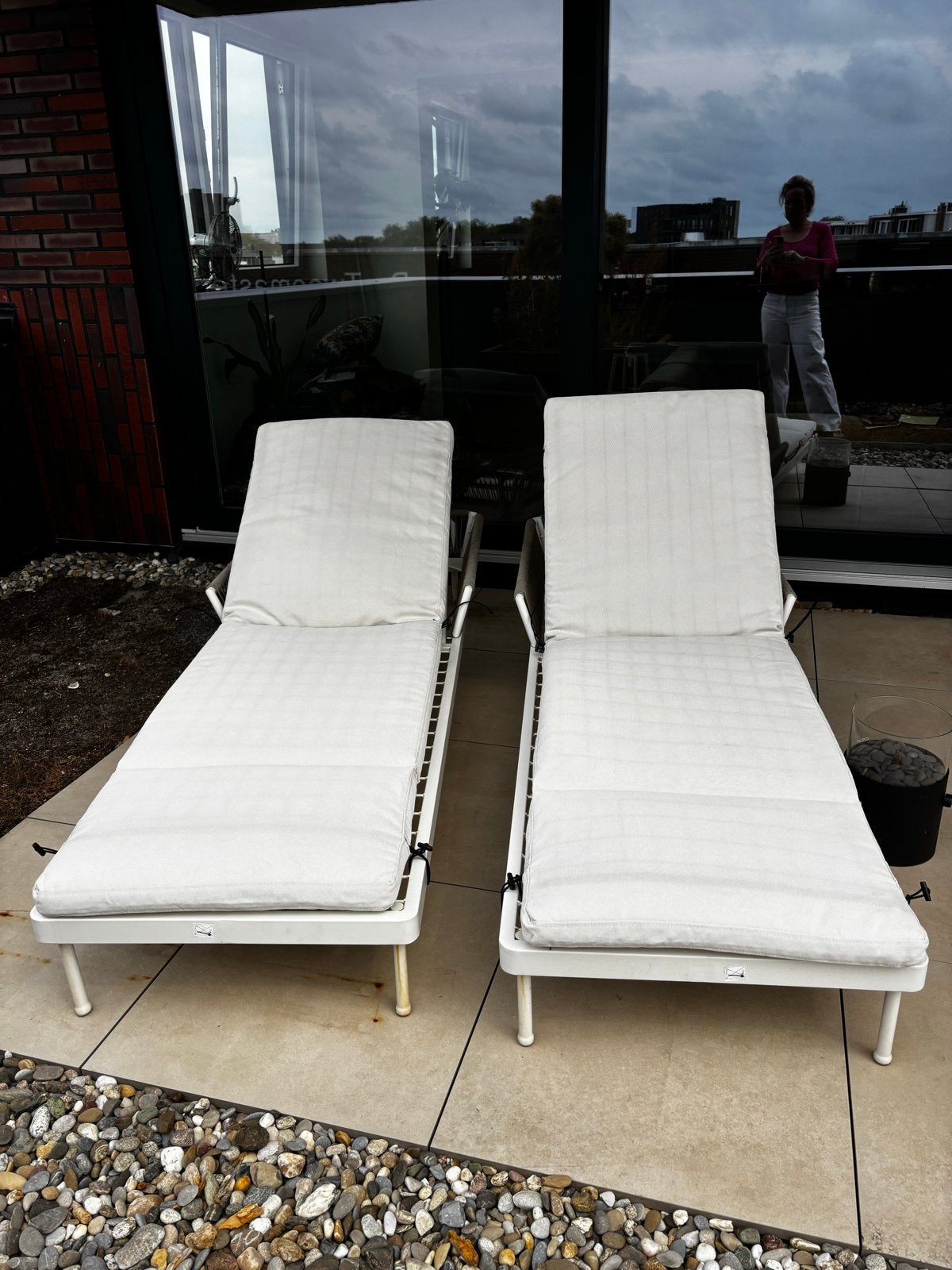 Ikea Segerön ligbedden met kussens (prijs is per stuk), Tuin en Terras, Ophalen, Gebruikt, Metaal, Verstelbaar