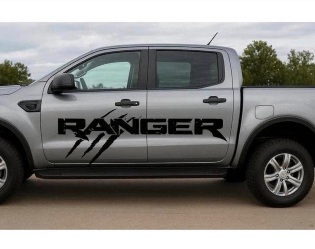 Zwart Vinyl stickers Ford Ranger Claw - zijkanten klauwen, Auto diversen, Autostickers, Ophalen of Verzenden, H, H, H