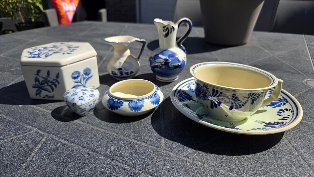 Diverse Delftsblauwe aardewerk set - Regina, Ophalen of Verzenden