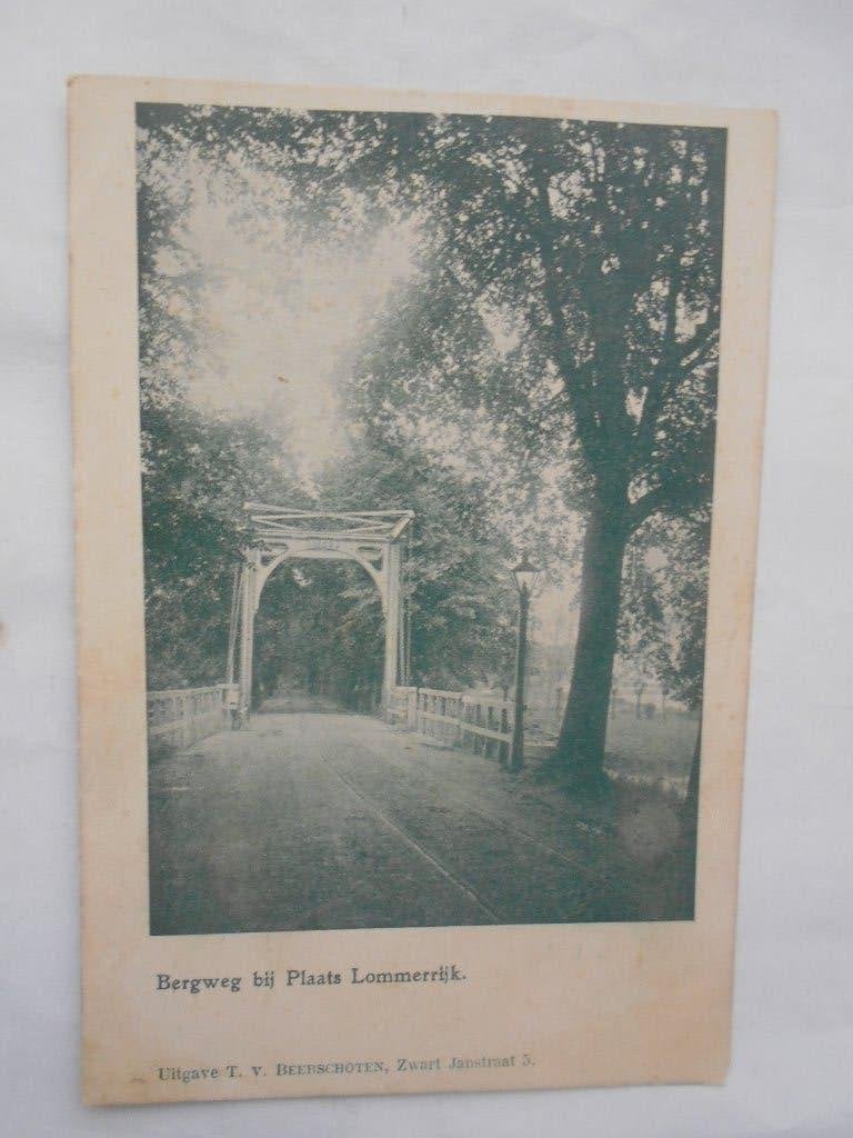 Hillegersberg Bergweg bij Lommerrijk, ca. 1900 Rotterdam, Ophalen of Verzenden, Voor 1920, Ongelopen, Zuid-Holland