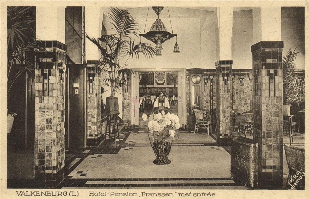 Valkenburg [L] - Hotel-Pension Franssen met entree - ongelop, Verzamelen, Ophalen of Verzenden, 1920 tot 1940, Ongelopen, Limburg