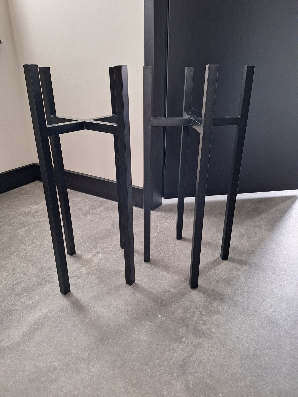 Mica plantenstandaard zwart  2x hg 1 x lg per p/st, Ophalen
