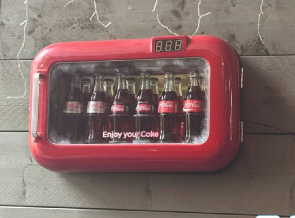 Coca-Cola Vintage Display / Decoratiekast – Origineel, Ophalen, Gebruikt, Lichtbak of (neon) lamp