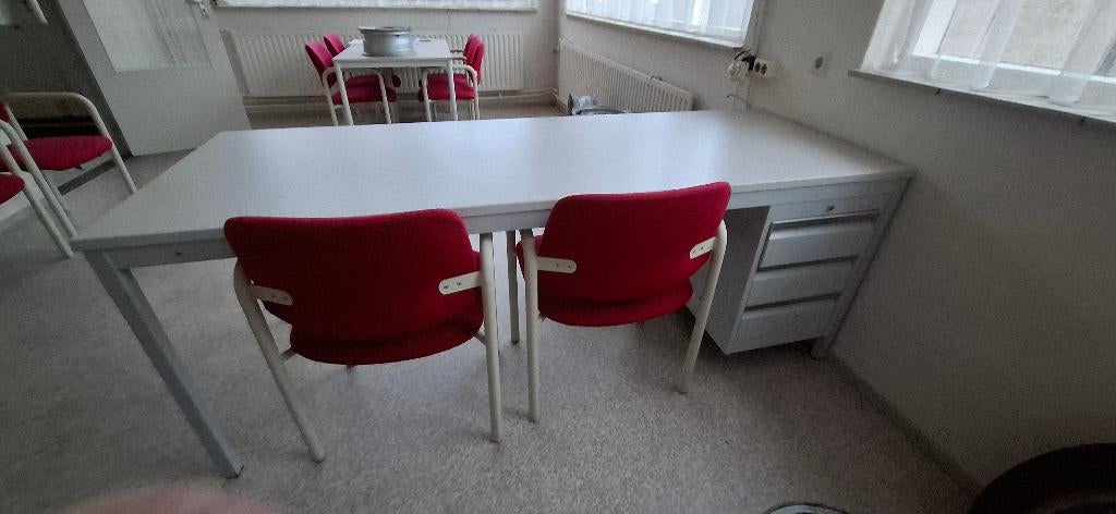 Bureau staal 200x75x75 cm, Ophalen of Verzenden, Met lades, Gebruikt, Metaal