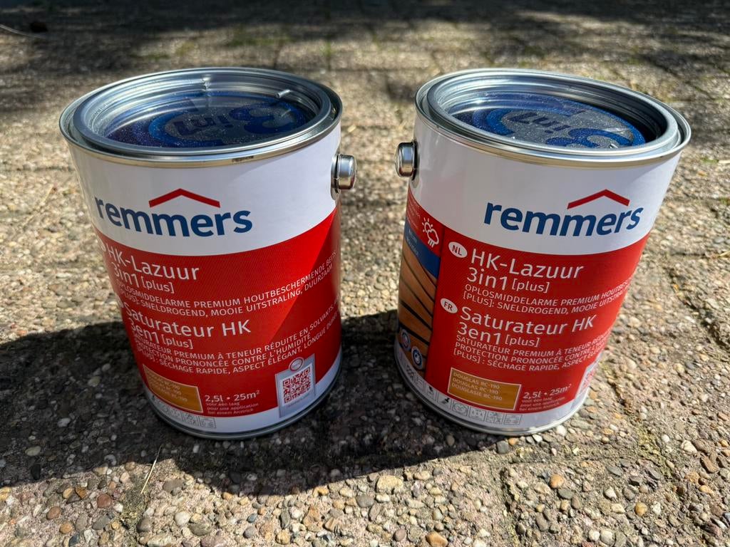 Remmers HK Lazuur 3in1 - Douglas - Beits, Doe-het-zelf en Verbouw, Verf, Beits en Lak, Ophalen, Nieuw, Bruin, Beits