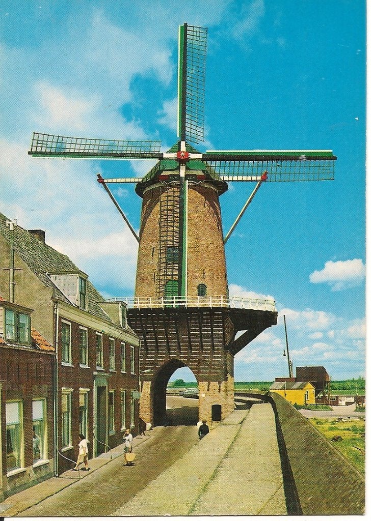 Ansichtkaart Wijk bij Duurstede, Korenmolen Rijn en Lek, Ophalen of Verzenden, 1960 tot 1980, Ongelopen, Utrecht