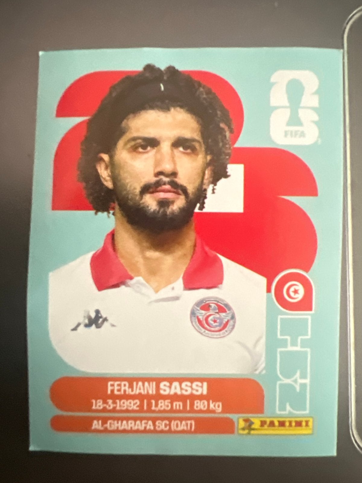 Ferjani Sassi Panini FIFA 2026 sticker  - Al-Gharafa SC, Verzenden, Zo goed als nieuw, Overige sporten, Spelerskaart