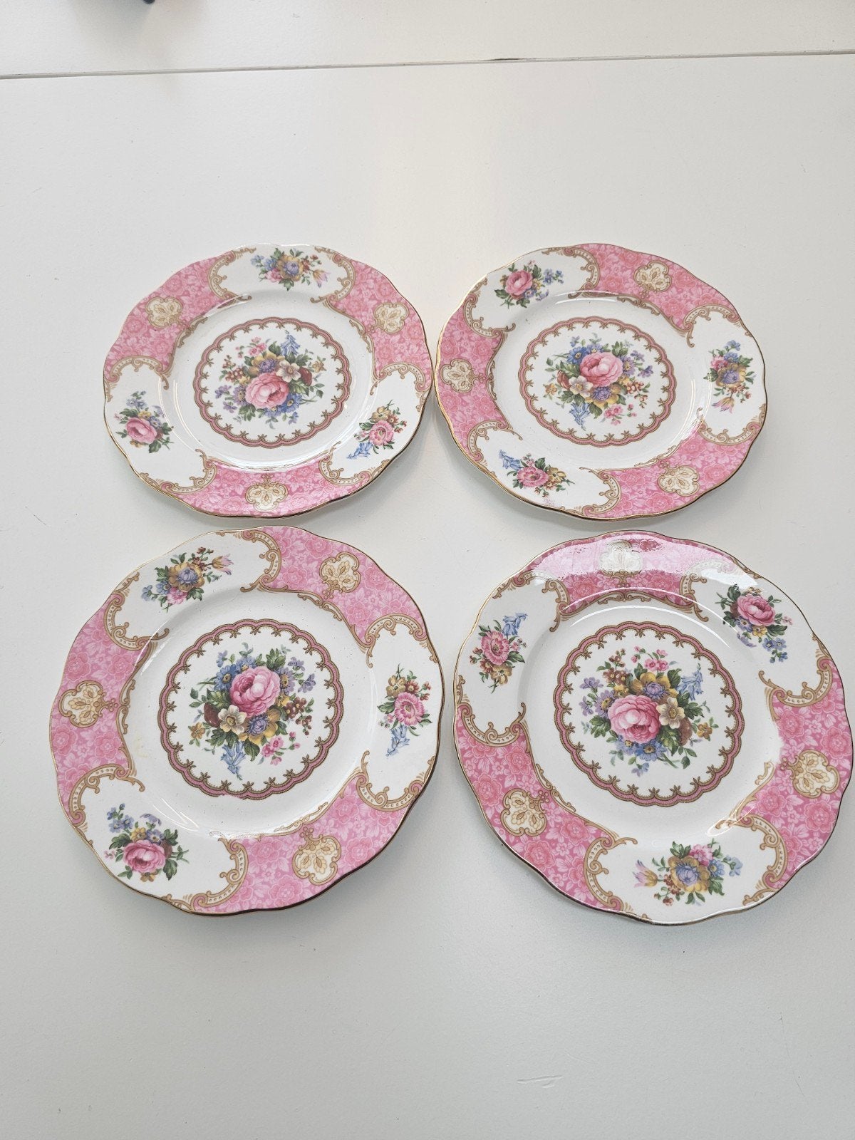 Royal Albert Lady Carlyle Gebaksbordjes - Set van 4, Ophalen of Verzenden