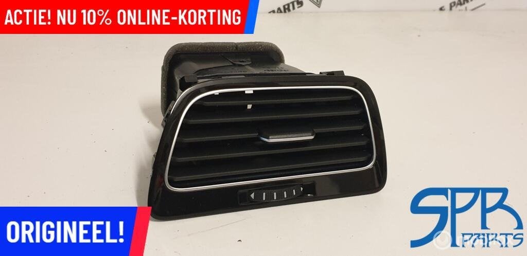 GOLF 7 HOOGGLANS ZWART LUCHTROOSTER RECHTS LIJST 5G1819704R, Volkswagen, Nieuw, Ophalen of Verzenden, VOLKSWAGEN ORIGINEEL