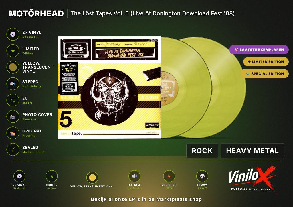 Motörhead – The Löst Tapes Vol. 5 (Live At Donington…, Geseald, Ophalen of Verzenden, Nieuw in verpakking, 12 inch