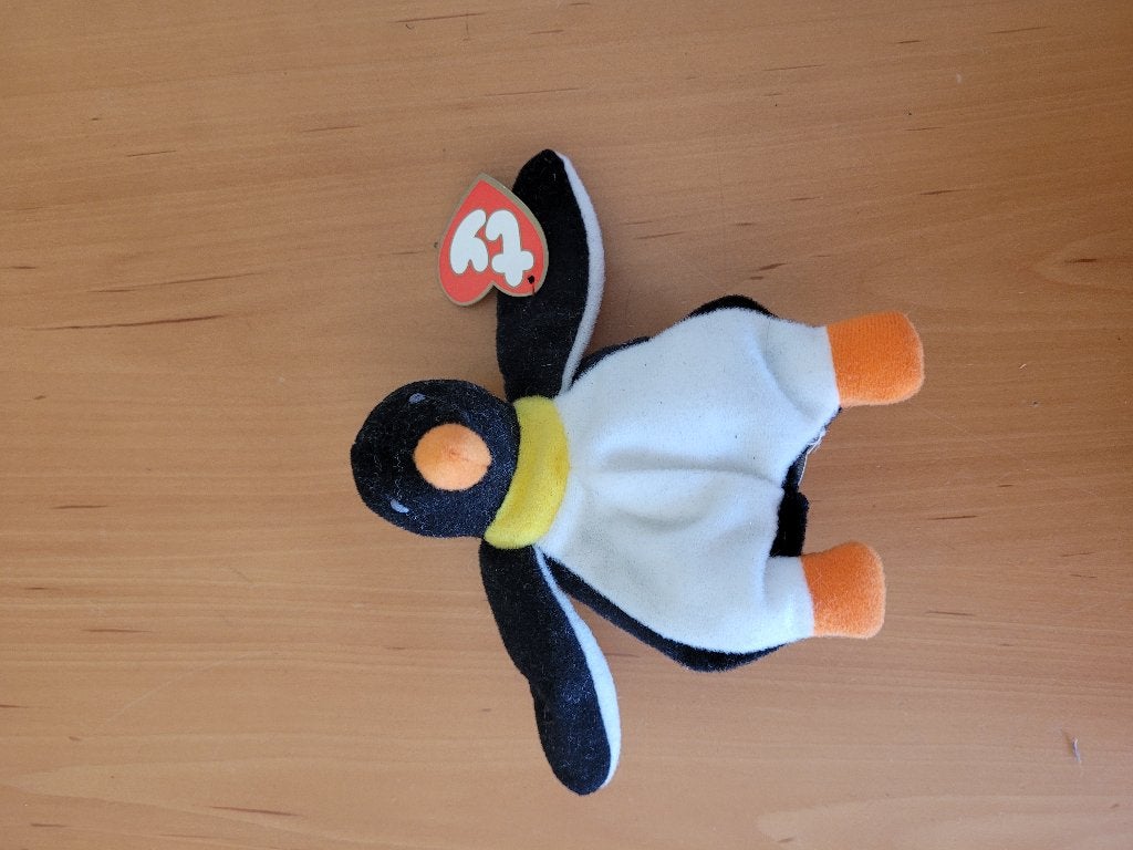 Ty Teenie Beanie Baby McDonalds Serie 1 Pinguïn Waddle, Ophalen of Verzenden, Zo goed als nieuw, Overige typen