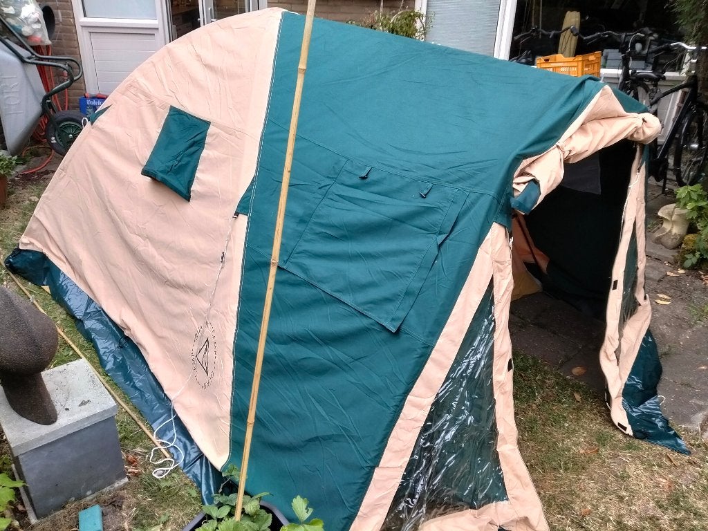 kampeer tentje 2 persoons quality camp katoen, Caravans en Kamperen, Tenten, tot en met 2, Gebruikt, Ophalen