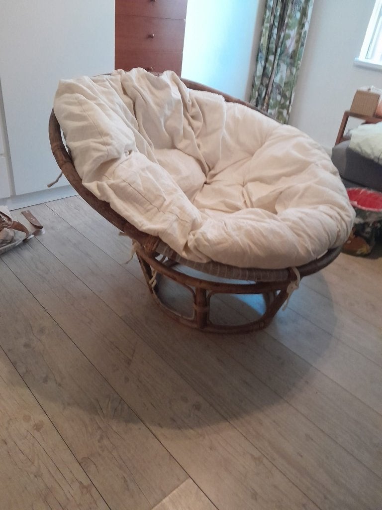 rotan schaalstoel of papasan stoel, Ophalen, Gebruikt, Bruin, Riet of Rotan