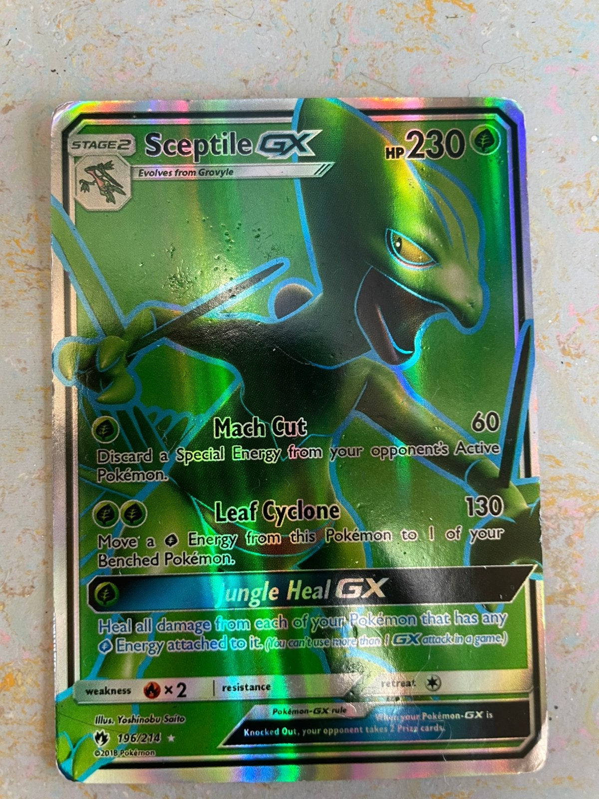 Sceptile GX full art, Ophalen of Verzenden, Gebruikt