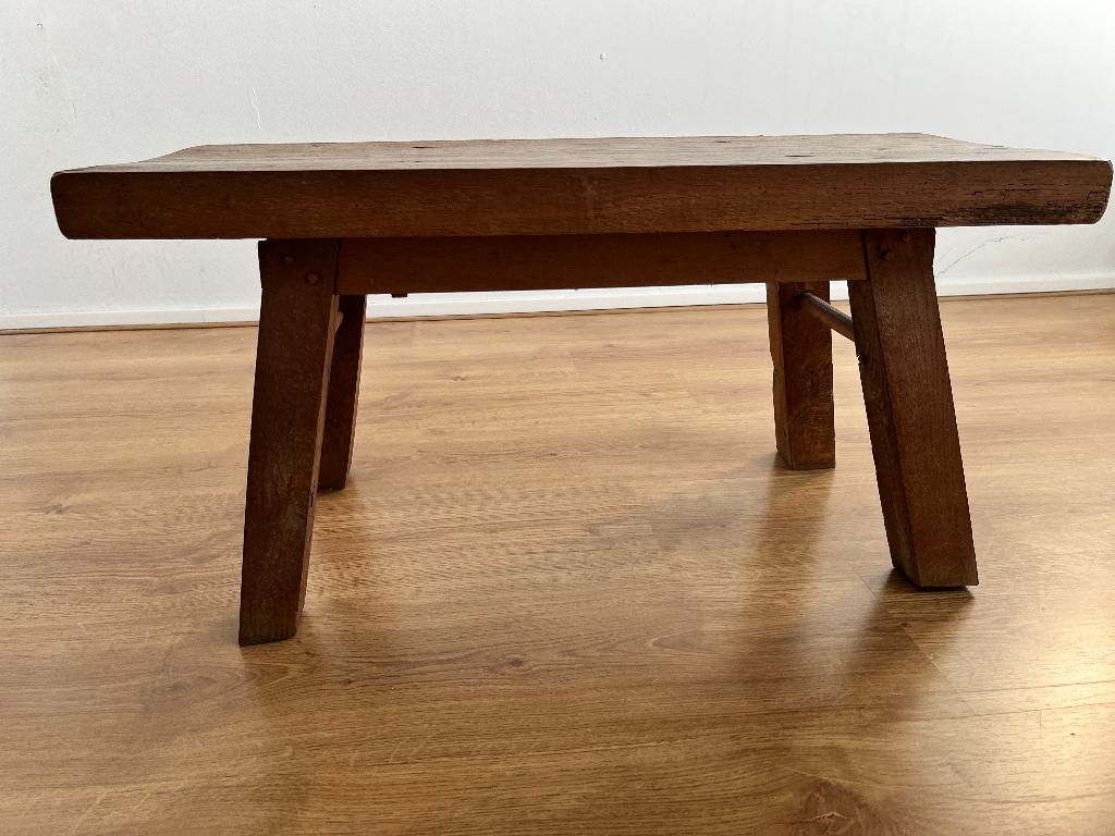 Eiken bijzettafeltje, Ophalen, Minder dan 45 cm, Gebruikt, 55 tot 75 cm