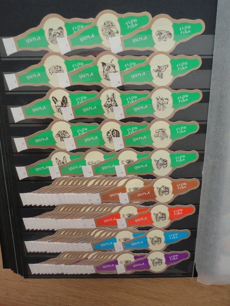 sigarenbandjes 71= 5x16st yuma dieren, Ophalen of Verzenden, Gebruikt, Sigarenbandjes