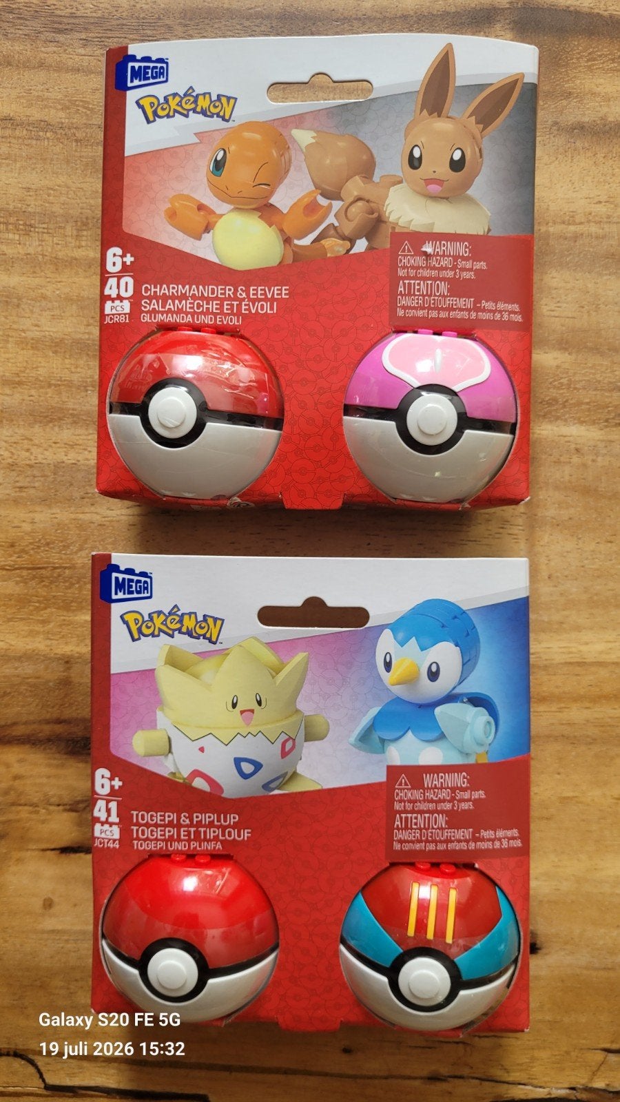 MEGA Pokémon Bouwsets: Charmander, Eevee, Togepi, Piplup, Ophalen of Verzenden, Nieuw, Megabloks
