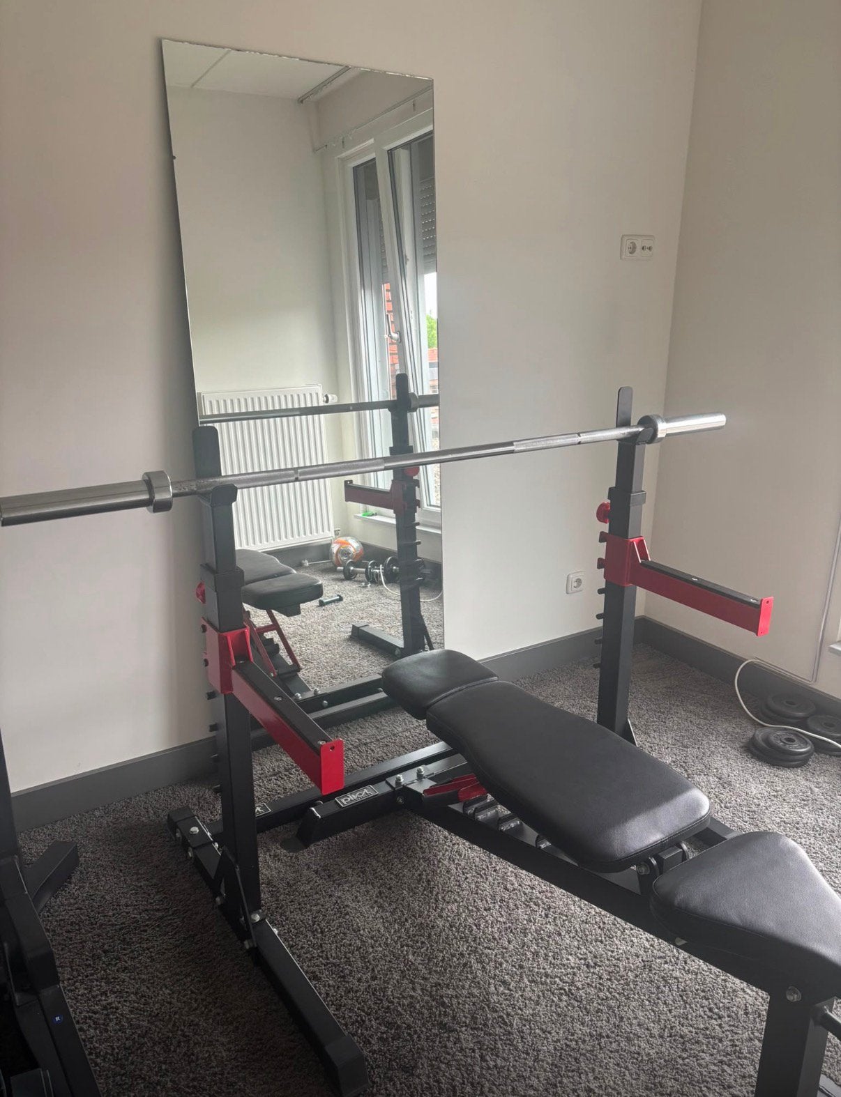Bench Press Set With Rack, Sport en Fitness, Ophalen, Zo goed als nieuw, Benen, Overige typen