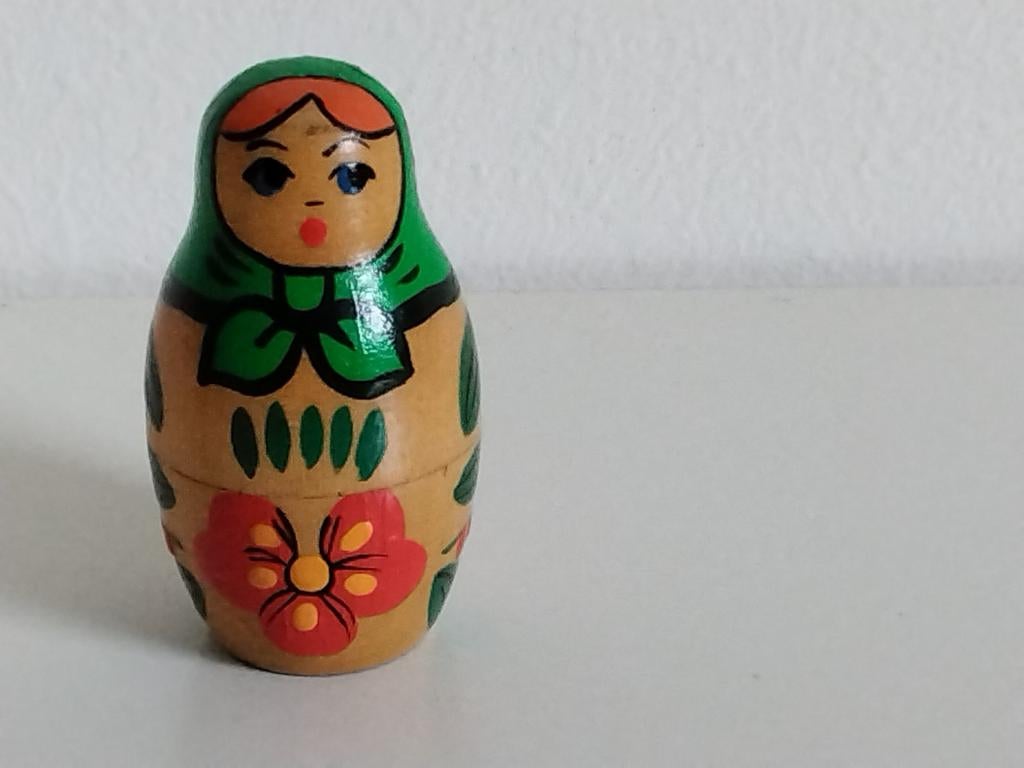 Set van 3 Matroesjka poppen - Houten Russische poppen, Verzamelen, Ophalen of Verzenden, Gebruikt