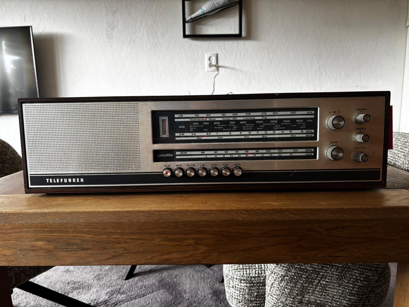 Telefunken Gavotte 201 Hifi Radio - Vintage, Ophalen, Gebruikt, Radio