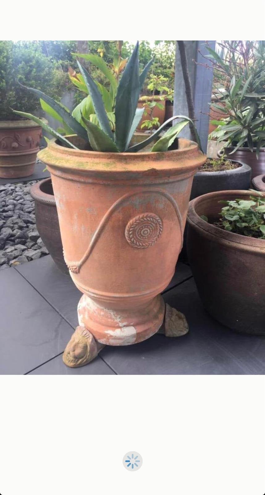 Oude terracotta pootjes voor de terracotta zware bloempotten, Ophalen, Rond, Zo goed als nieuw, Minder dan 40 cm