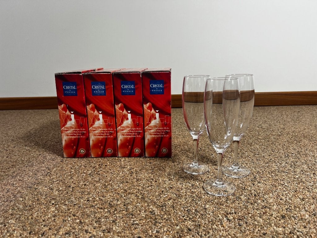 12 Champagneflutes Cristal d’Arance, Verzamelen, Ophalen of Verzenden, Gebruikt, Overige typen