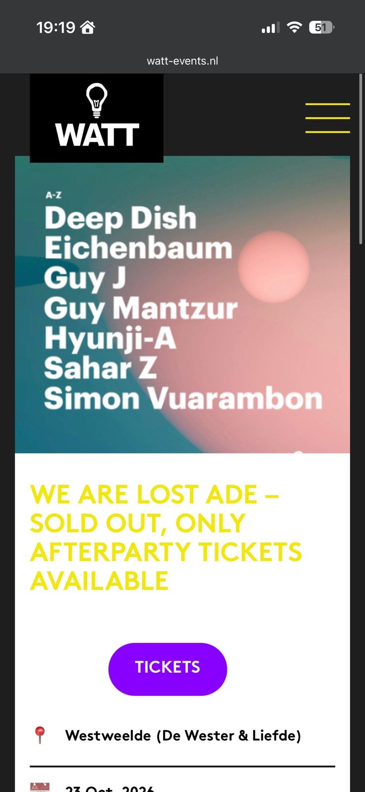 We Are Lost - ADE ticket te koop, Eén persoon