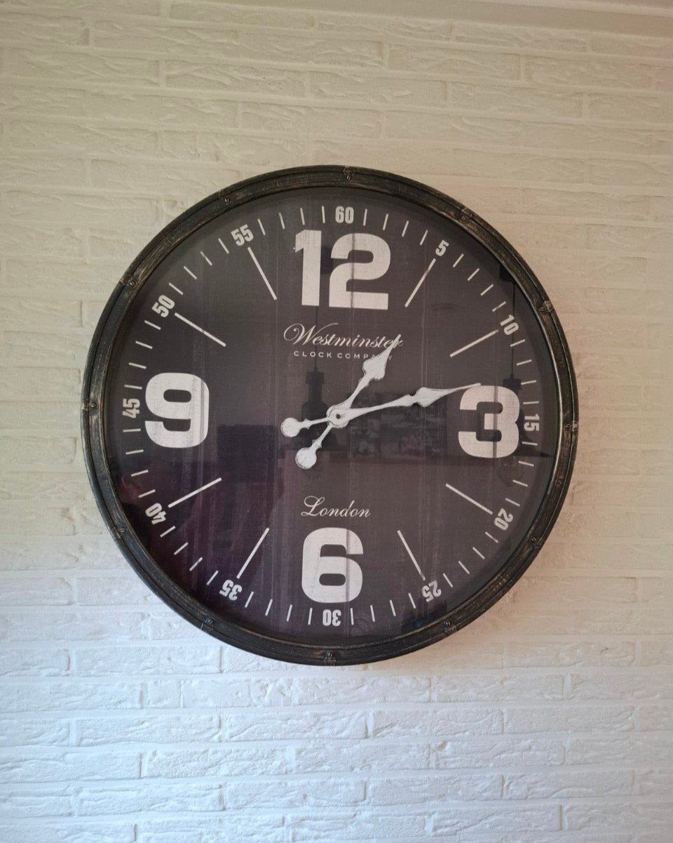 Grote Westminster wandklok - 72 cm diameter, Ophalen