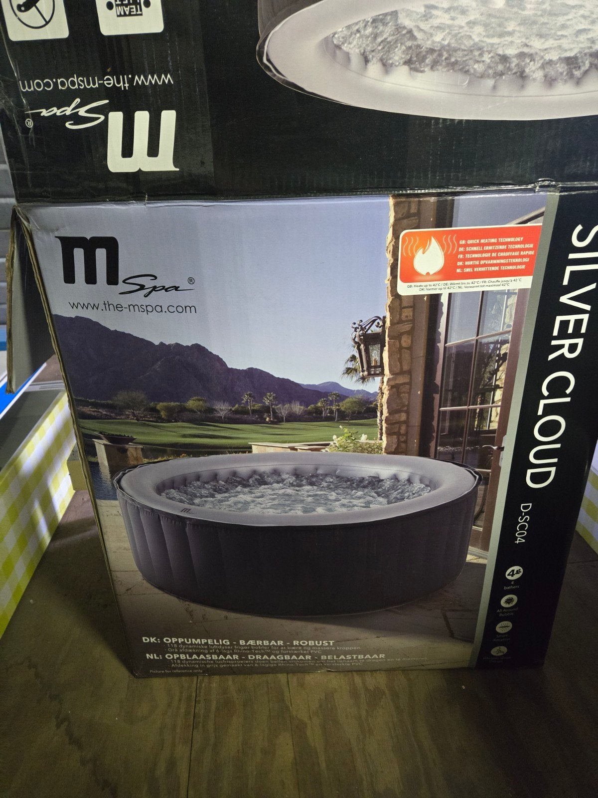 MSpa Silver Cloud Opblaasbare Jacuzzi, Ophalen of Verzenden, Nieuw, Opblaasbaar