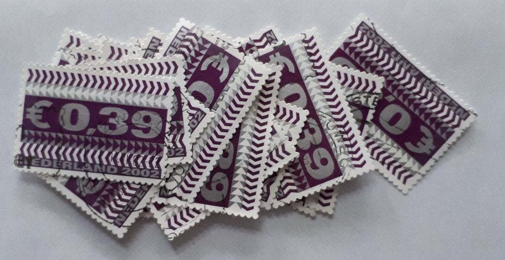 0857) Nederland 2044 zakenpost aubergine ca 30x, Postzegels en Munten, Ophalen of Verzenden