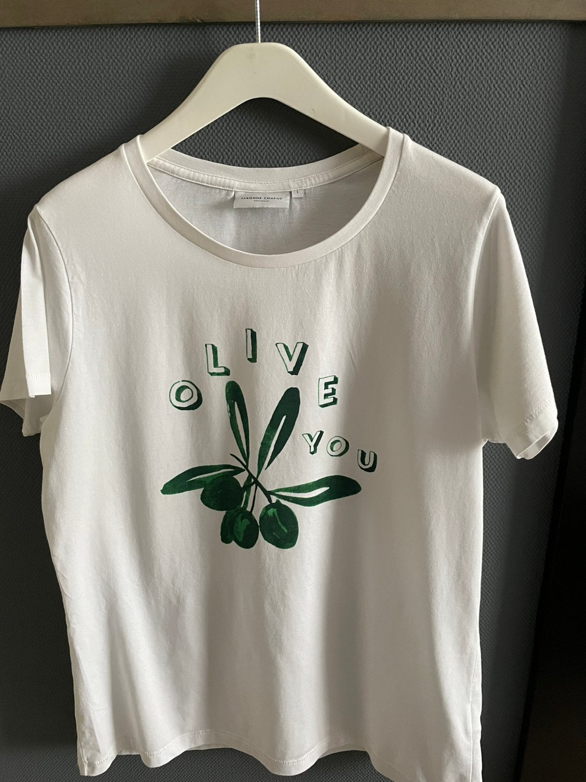 FABIENNE CHAPOT, katoenen t shirt. L, Wit, Ophalen of Verzenden, Zo goed als nieuw, Korte mouw