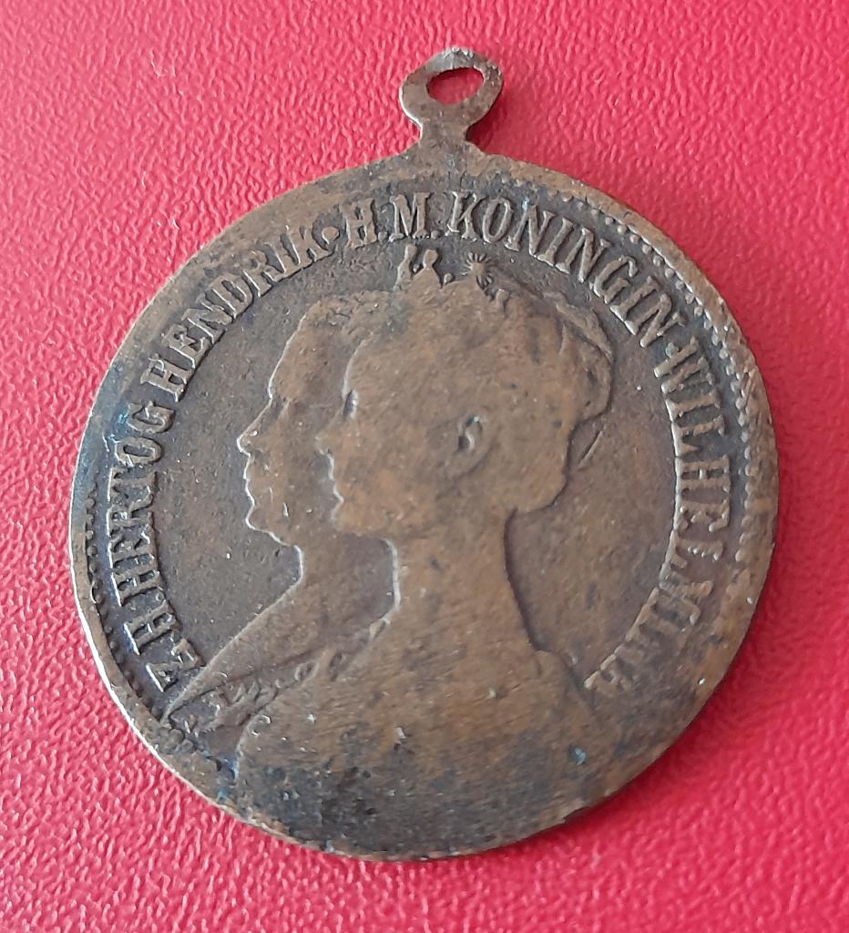 penning huwelijk Wilhelmina en Hendrik te 1901 (lot 1), Ophalen of Verzenden, Overige materialen, Nederland