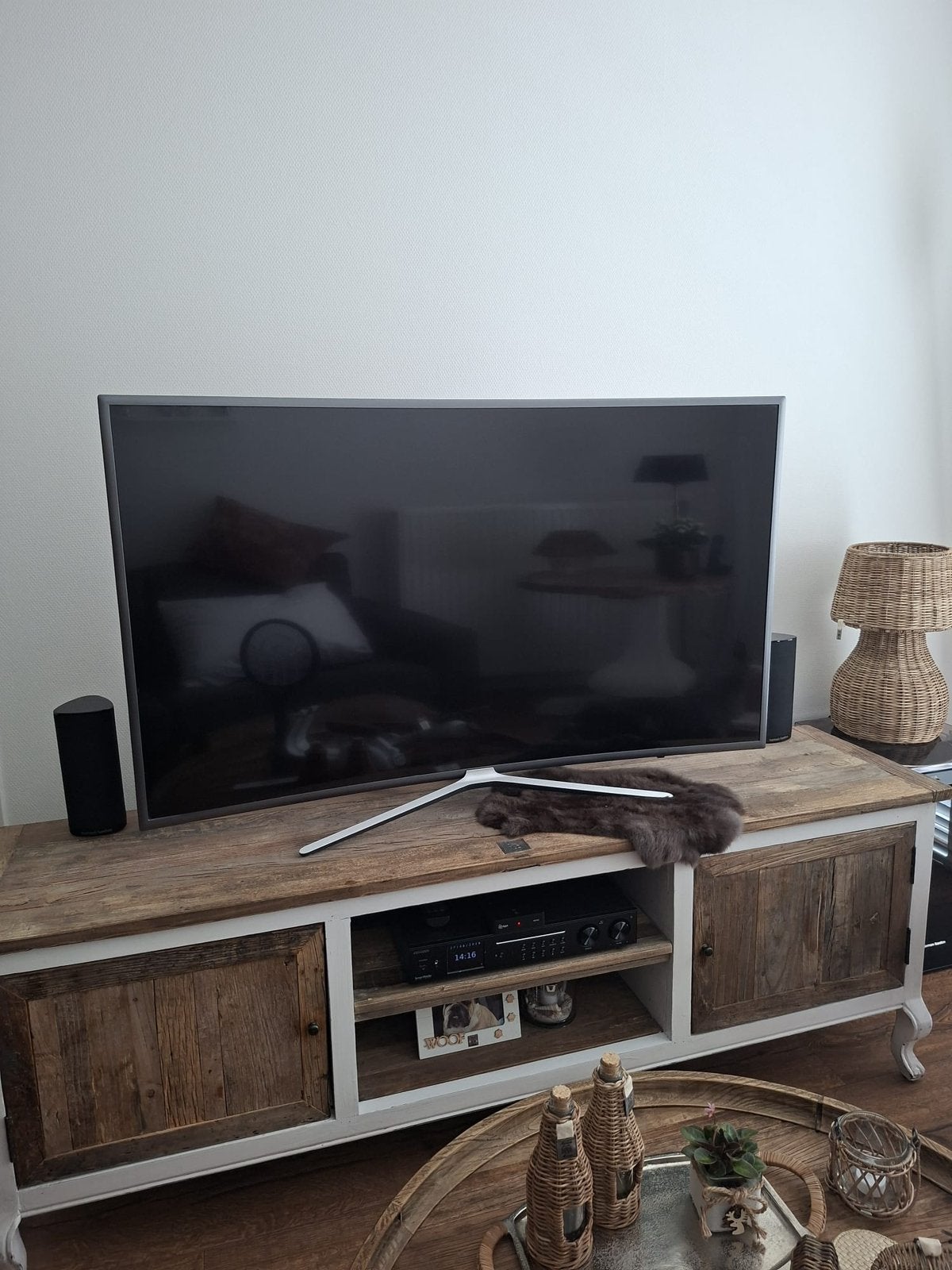 Samsung curved 55inch tv, Ophalen, Zo goed als nieuw, 25 tot 50 cm, Minder dan 100 cm