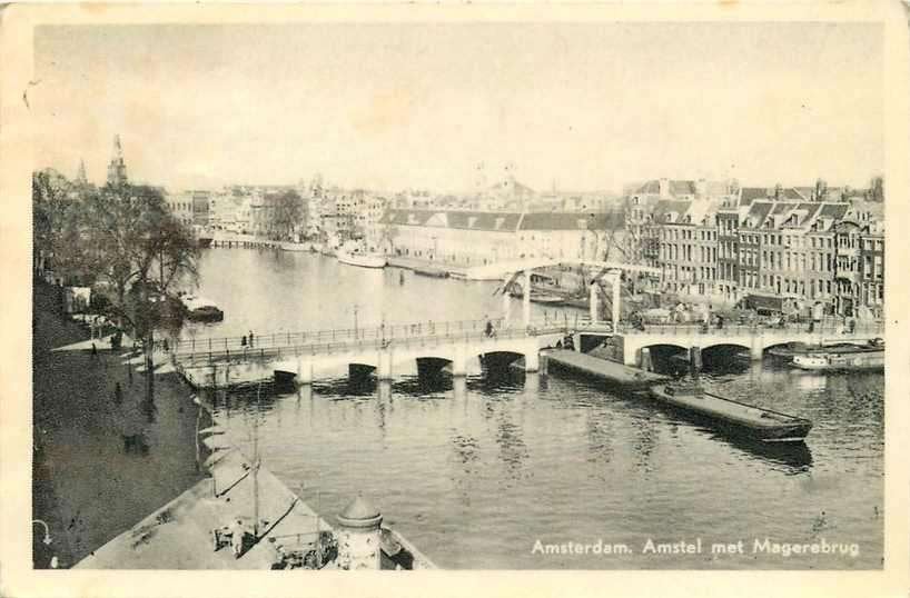377-022-005 Amsterdam Amstel met Magere Brug, Verzenden, Voor 1920, Noord-Holland