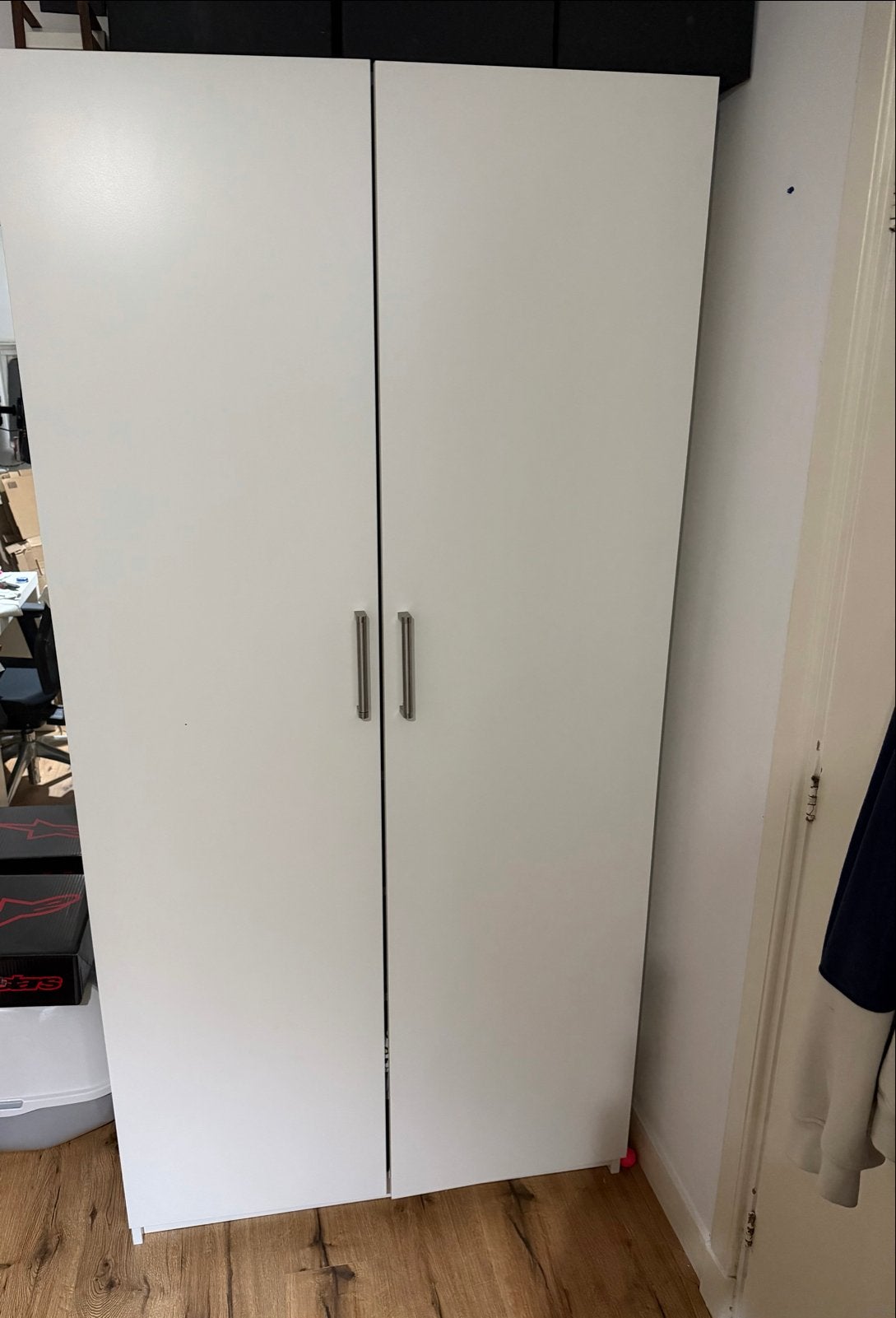IKEA Pax kledingkast wit met deuren en planken, Ophalen, Overige materialen, Gebruikt, 50 tot 100 cm
