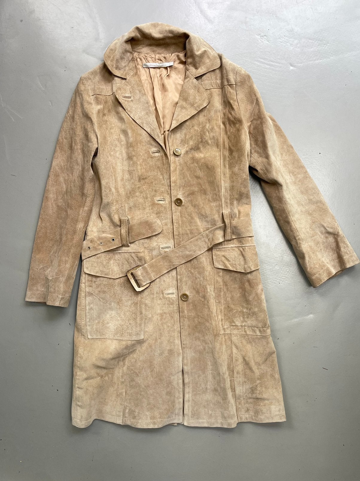 Prachtige Part Two "Candra" Lange Suède Jas – M, Kleding | Dames, Jassen | Zomer, Ophalen of Verzenden, Zo goed als nieuw, Maat 42/44 (L)