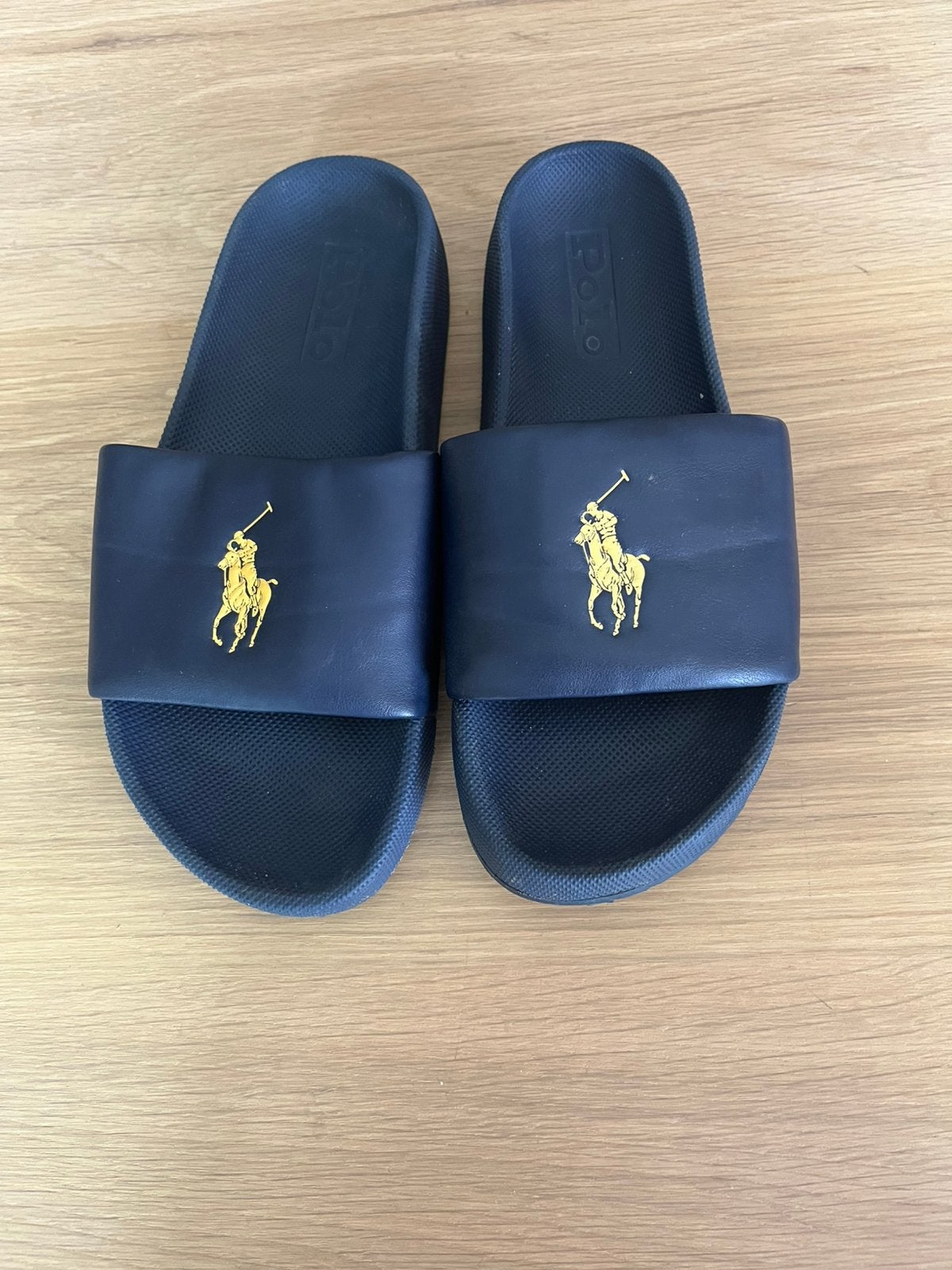 Ralph lauren slippers, Ophalen of Verzenden, Zo goed als nieuw, Blauw