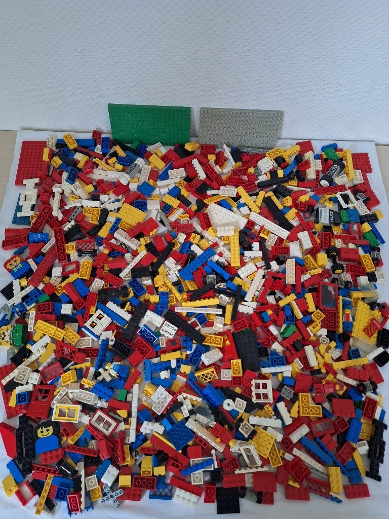 Partij Lego blokjes popjes dakpannen ramen deuren wielen *1*, Gebruikt, Overige thema's, Lego, Ophalen of Verzenden