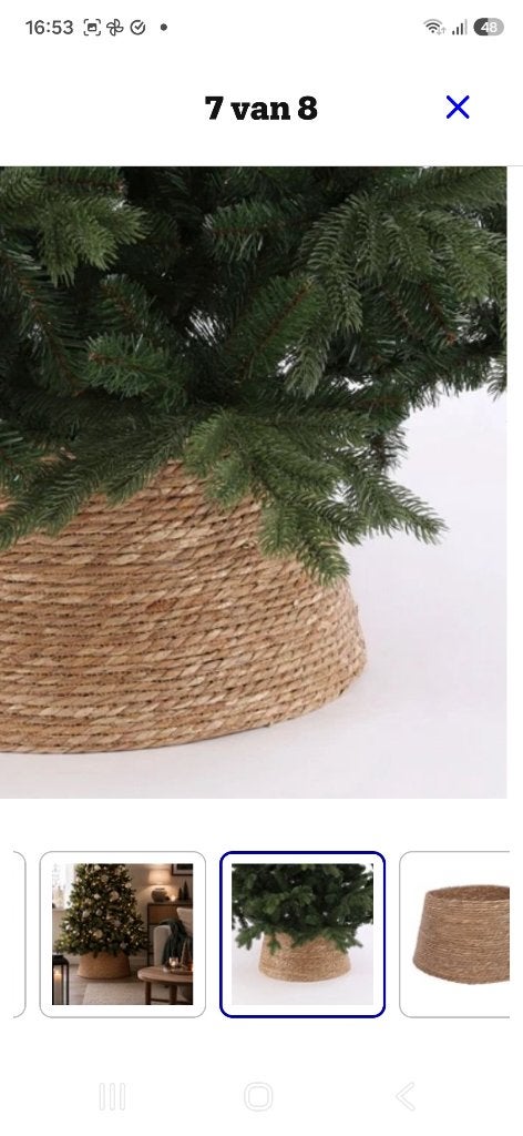 Kerstboom-rok/-mand, Ophalen of Verzenden, Zo goed als nieuw, Natuurlijk materiaal, Overige stijlen