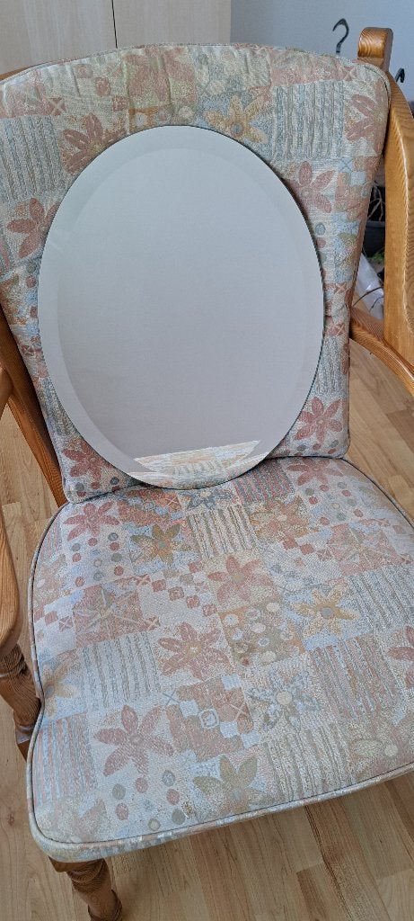 Ovale spiegel, Huis en Inrichting, Woonaccessoires | Spiegels, Ophalen, Minder dan 50 cm, Zo goed als nieuw, Minder dan 100 cm