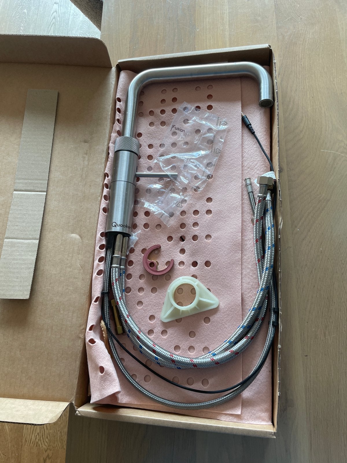 Defecte Quooker Fusion kraan - Koud/warm water werkt, Gebruikt, Zilver, Ophalen of Verzenden, Metaal