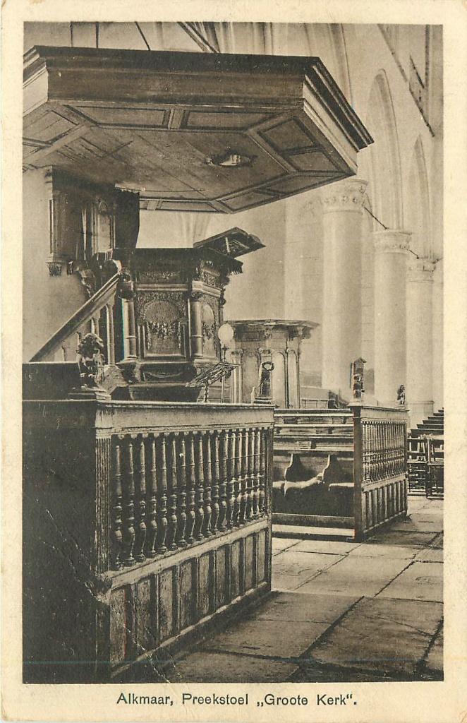 381-289-007 Alkmaar Preekstoel, Verzenden, Voor 1920, Noord-Holland