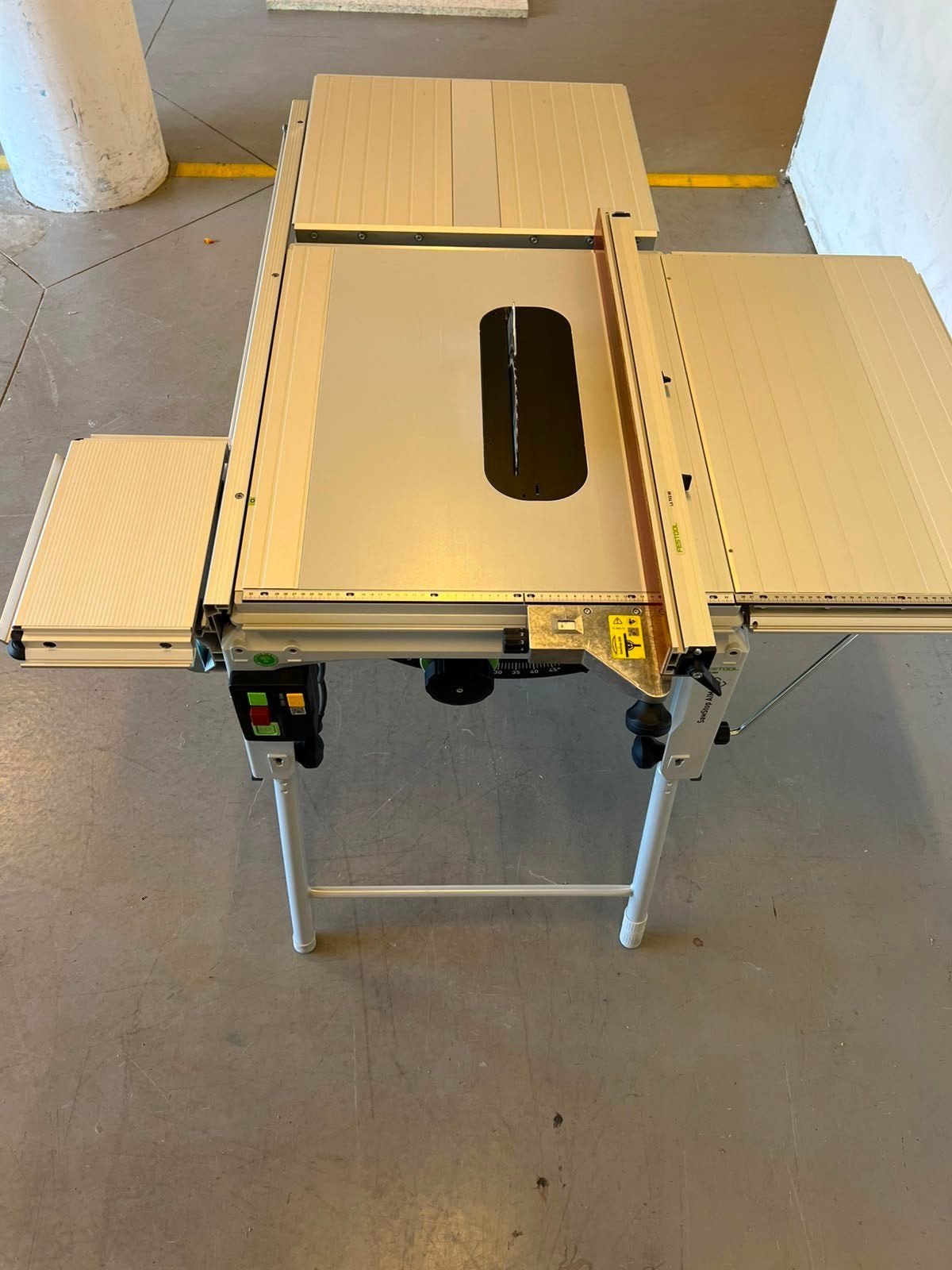 Festool Tafelzaag TKS 80 EBS met SawStop AIM, Ophalen, 70 mm of meer, Overige typen, Zo goed als nieuw
