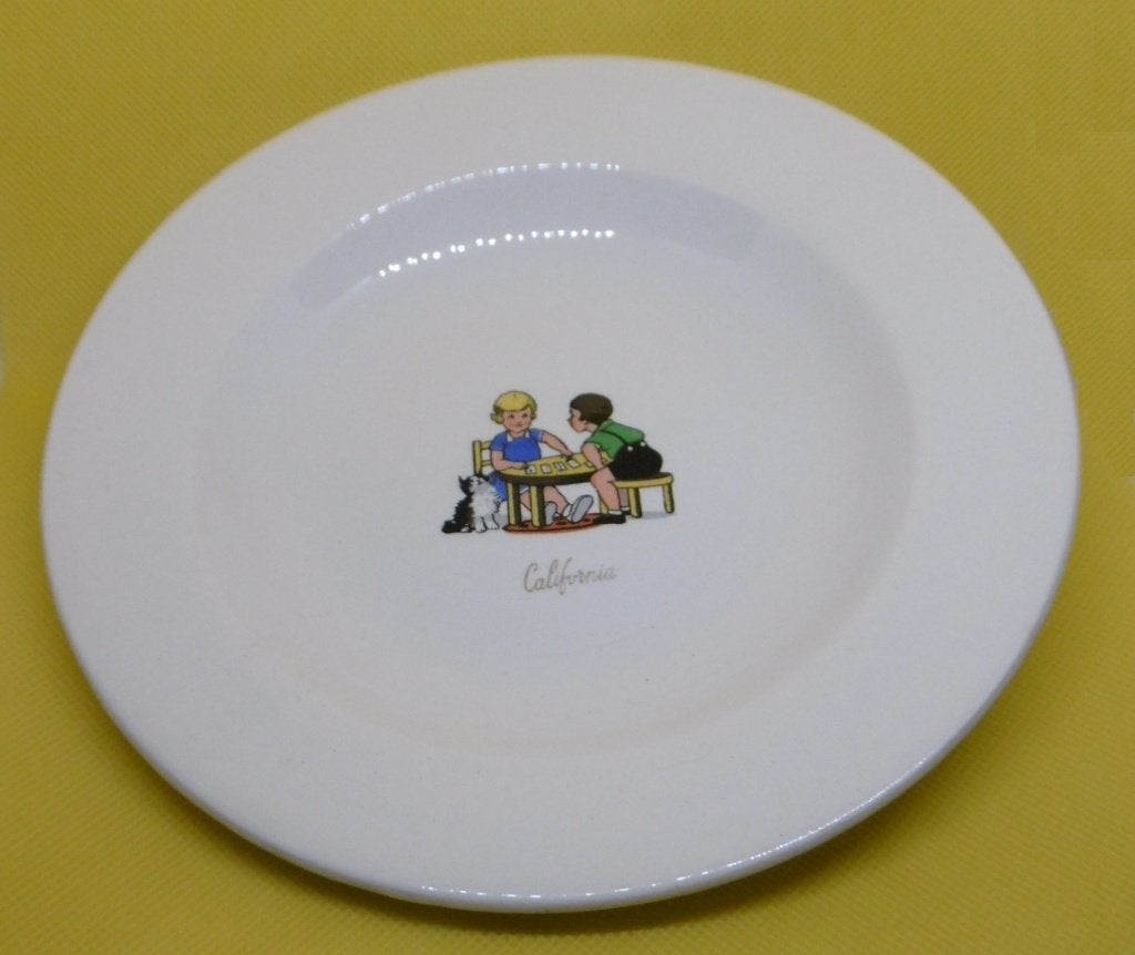 Vintage KinderBordjes Jaren 60, Antiek en Kunst, Antiek | Servies los, Ophalen of Verzenden