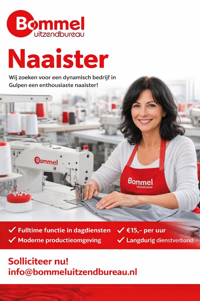 Confectiemedewerker, 33 - 40 uur, LBO / VMBO, Vanaf 1 jaar, Vast contract