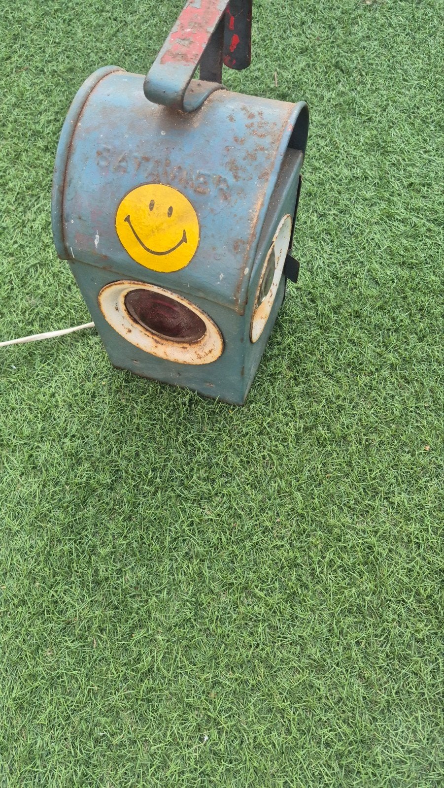 Vintage Spoorweglamp - Floriade Amsterdam 1972, Verzamelen, Ophalen of Verzenden, Gebruikt, Trein, Overige typen