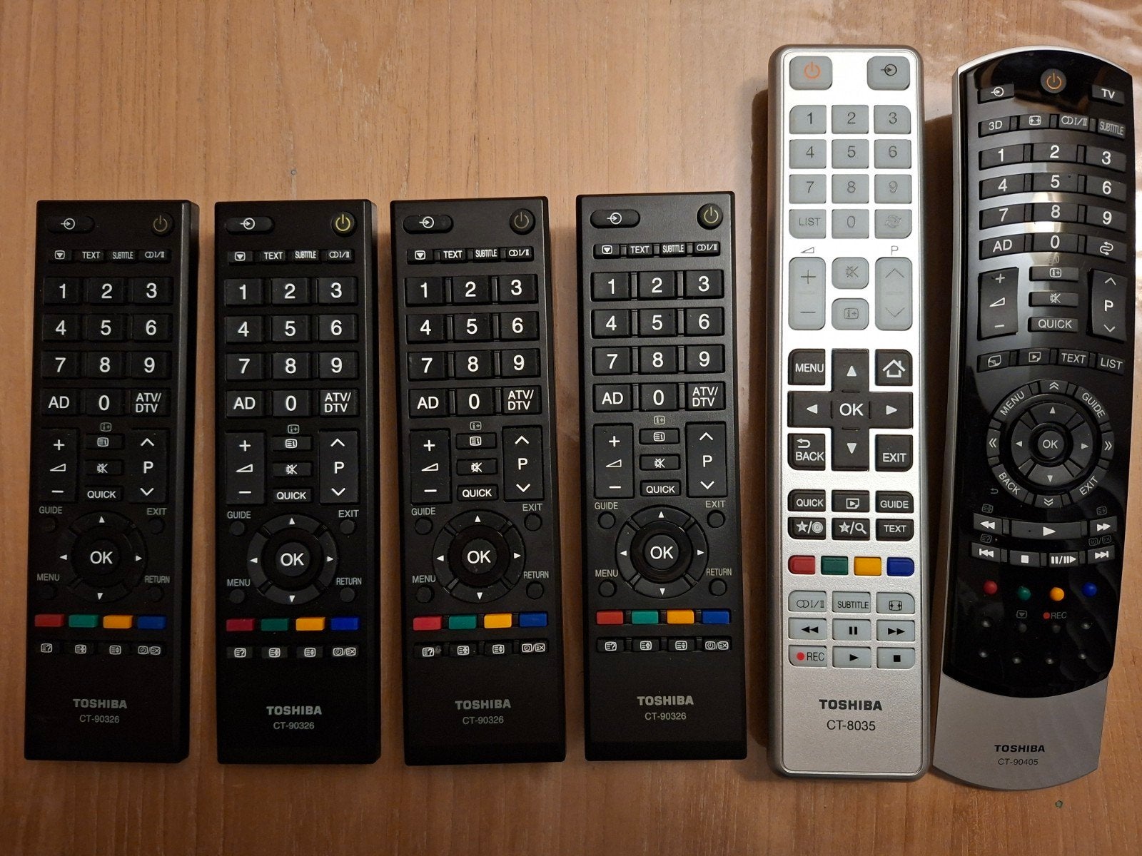Toshiba afstandsbedieningen - Diverse modellen, Ophalen of Verzenden, Gebruikt, Origineel, Tv